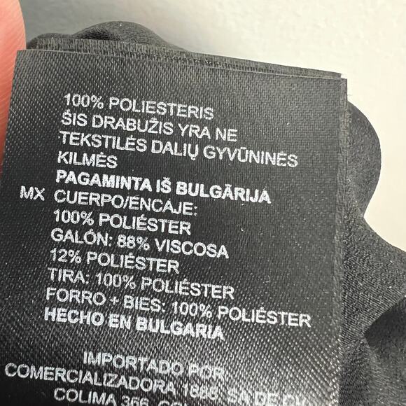 SANDRO Paris Fidele Tie-Neck Lace Mini Dress Black Sleeveless Cocktail Sz S - Picture 5 of 11